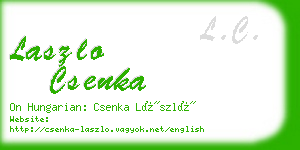 laszlo csenka business card